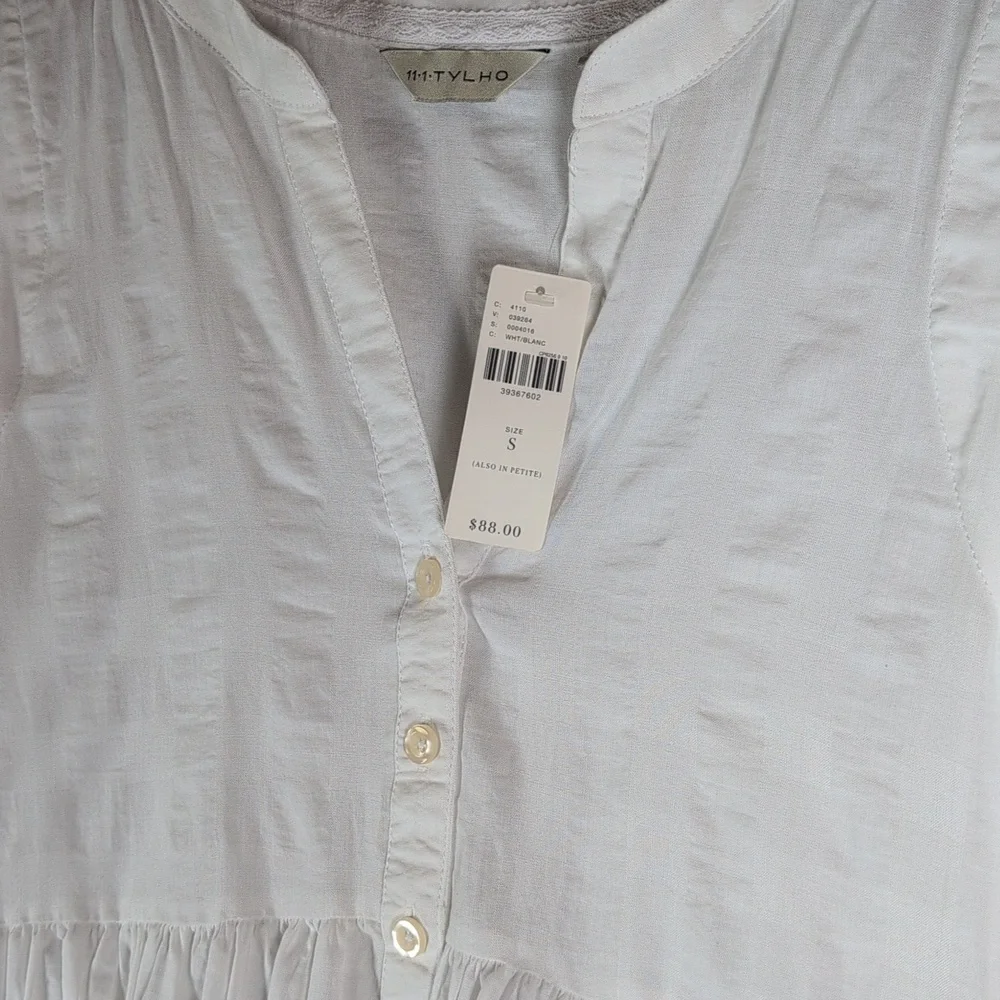 537-NWT Anthropologie Cream Sleeveless Blouse - Picture 5 of 8